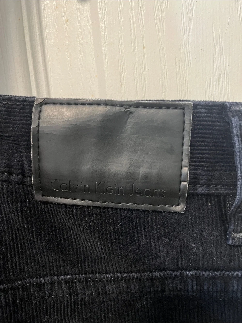 Calvin Klein Jeans Black Corduroy Straight-Leg Pants